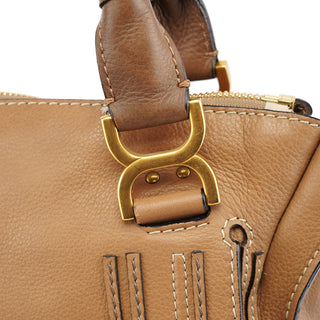 Chloe Light Brown Leather Marcie Shoulder Bag