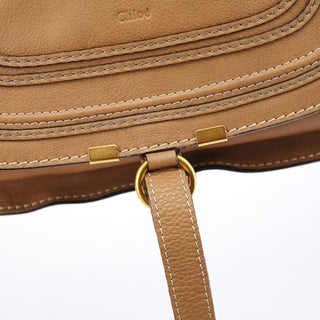 Chloe Light Brown Leather Marcie Shoulder Bag