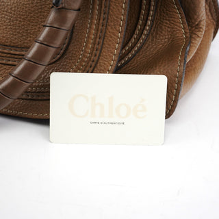Chloe Light Brown Leather Marcie Shoulder Bag