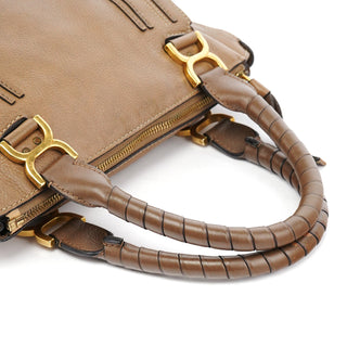 Chloe Light Brown Leather Marcie Shoulder Bag