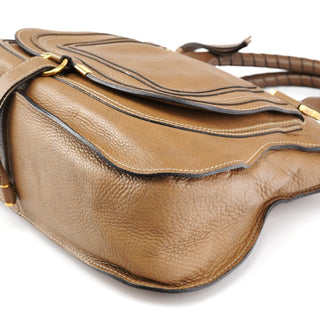 Chloe Light Brown Leather Marcie Shoulder Bag