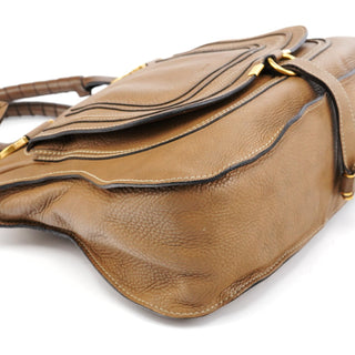 Chloe Light Brown Leather Marcie Shoulder Bag