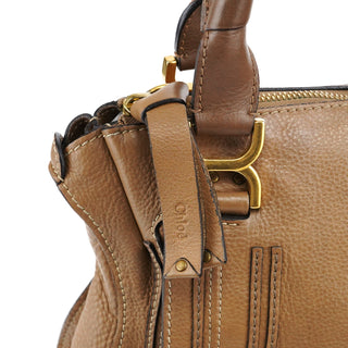 Chloe Light Brown Leather Marcie Shoulder Bag
