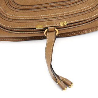 Chloe Light Brown Leather Marcie Shoulder Bag