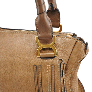 Chloe Light Brown Leather Marcie Shoulder Bag