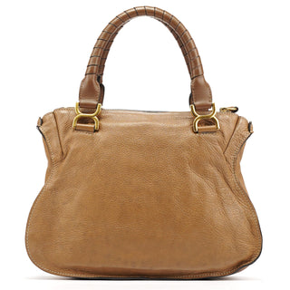 Chloe Light Brown Leather Marcie Shoulder Bag