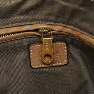 Chloe Light Brown Leather Marcie Shoulder Bag