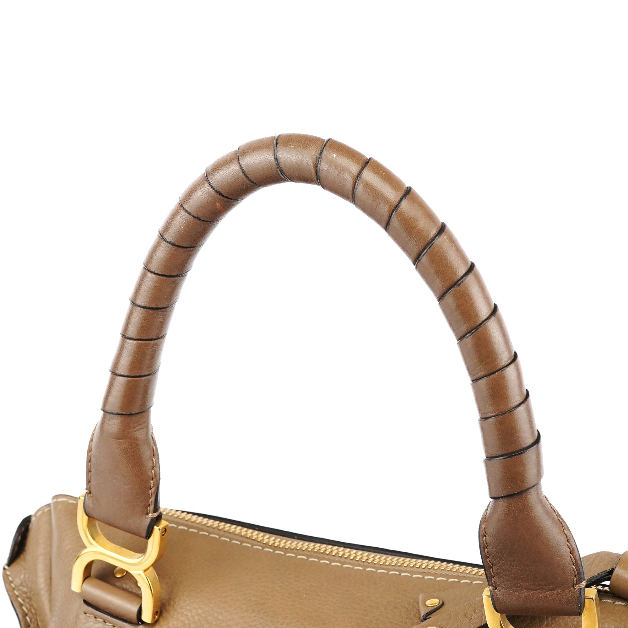 Chloé Sac porté épaule Marcie en cuir marron clair