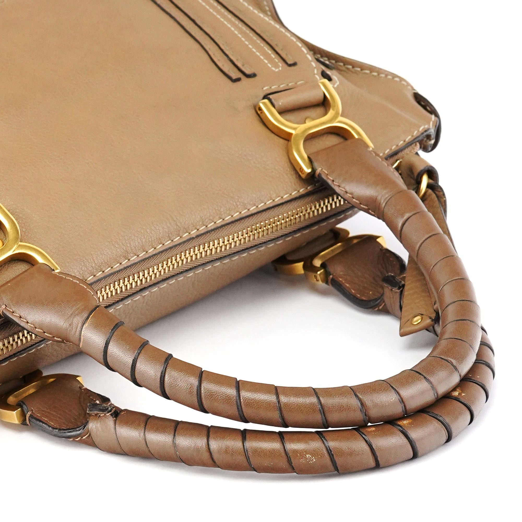 Chloé Sac porté épaule Marcie en cuir marron clair