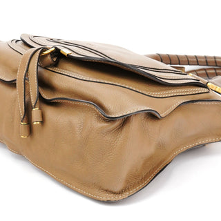 Chloe Light Brown Leather Marcie Shoulder Bag
