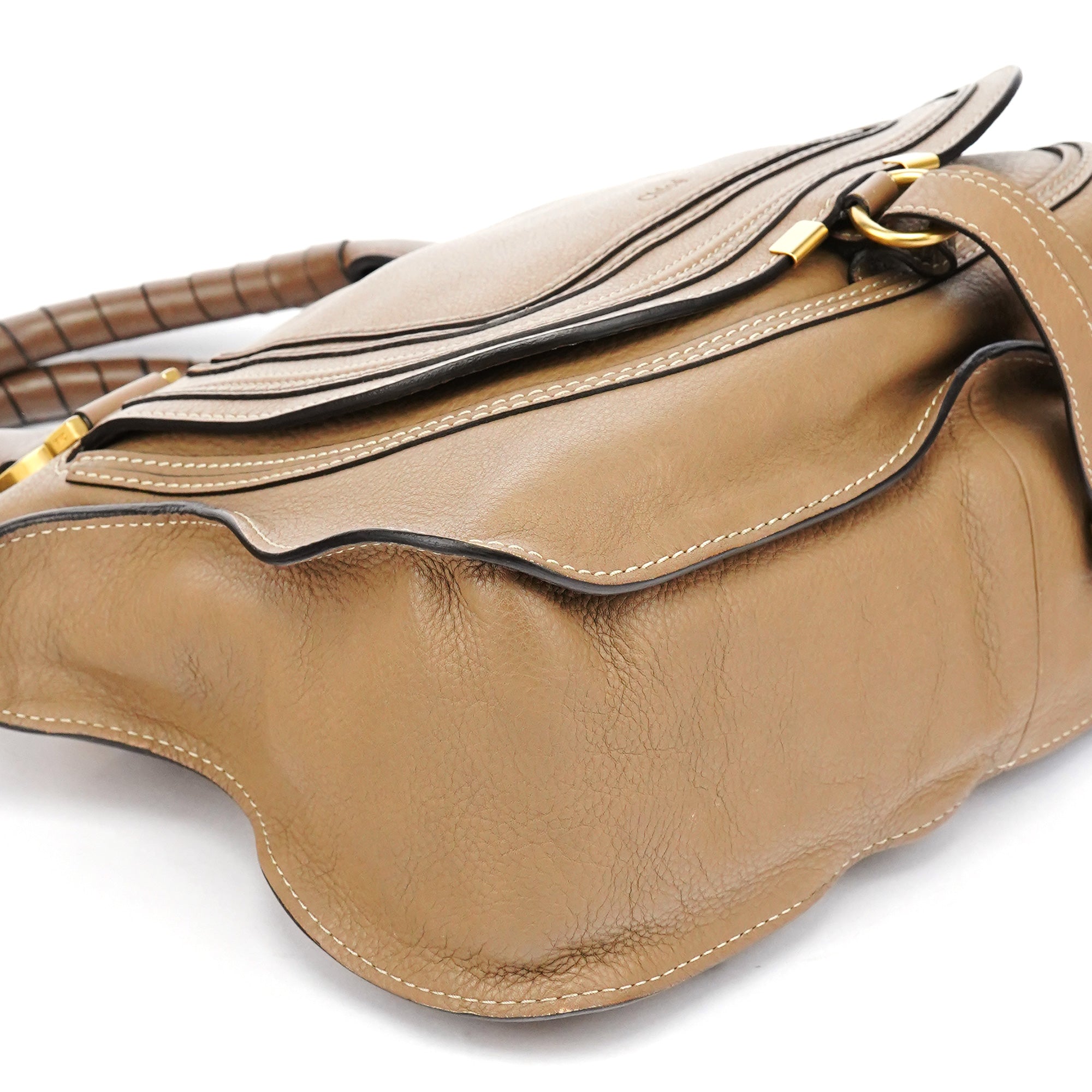Chloé Sac porté épaule Marcie en cuir marron clair