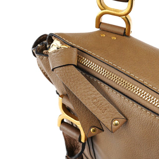 Chloe Light Brown Leather Marcie Shoulder Bag