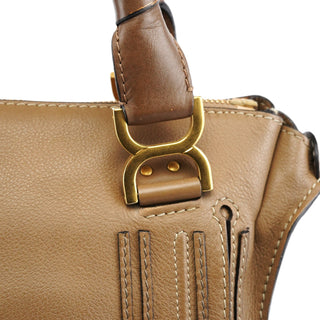 Chloe Light Brown Leather Marcie Shoulder Bag