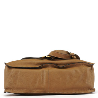 Chloe Light Brown Leather Marcie Shoulder Bag