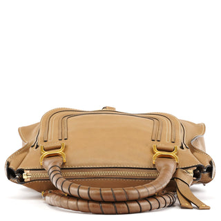 Chloe Light Brown Leather Marcie Shoulder Bag
