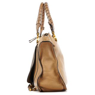 Chloe Light Brown Leather Marcie Shoulder Bag