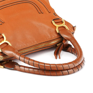Chloe Light Brown Leather Marcie Shoulder Bag