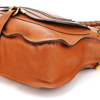 Chloe Light Brown Leather Marcie Shoulder Bag
