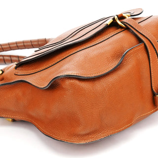 Chloe Light Brown Leather Marcie Shoulder Bag