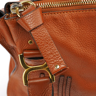 Chloe Light Brown Leather Marcie Shoulder Bag