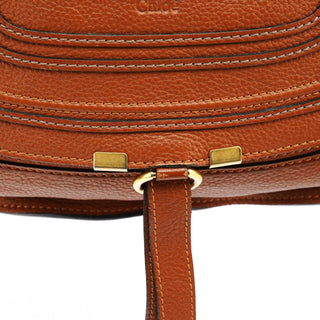Chloe Light Brown Leather Marcie Shoulder Bag