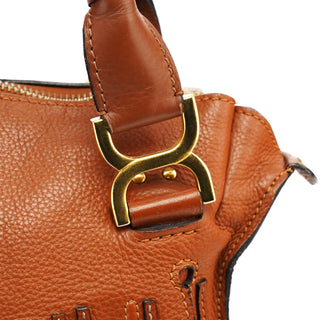 Chloe Light Brown Leather Marcie Shoulder Bag