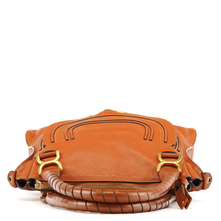 Chloe Light Brown Leather Marcie Shoulder Bag