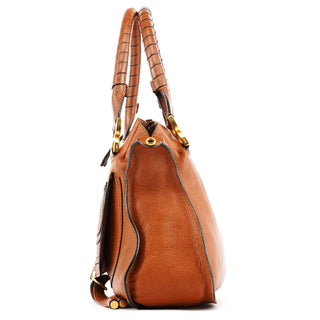 Chloe Light Brown Leather Marcie Shoulder Bag