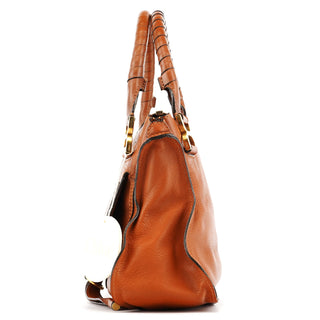 Chloe Light Brown Leather Marcie Shoulder Bag
