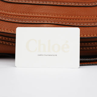Chloe Light Brown Leather Marcie Shoulder Bag