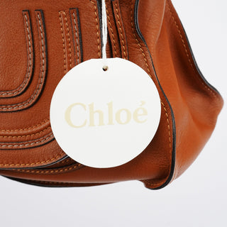 Chloe Light Brown Leather Marcie Shoulder Bag