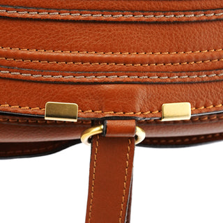 Chloe Light Brown Leather Marcie Shoulder Bag