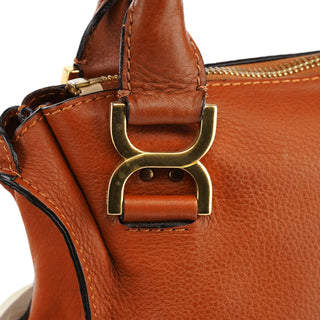 Chloe Light Brown Leather Marcie Shoulder Bag