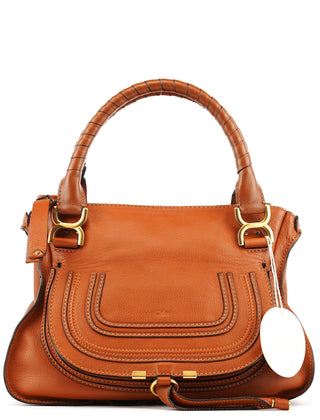 Chloe Light Brown Leather Marcie Shoulder Bag