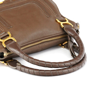 Chloe Light Brown Leather Marcie Shoulder Bag