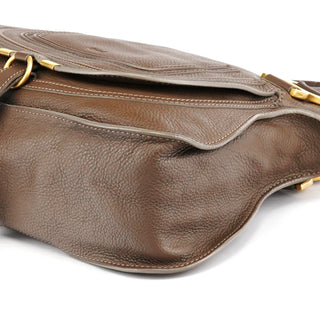 Chloe Light Brown Leather Marcie Shoulder Bag