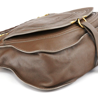 Chloe Light Brown Leather Marcie Shoulder Bag