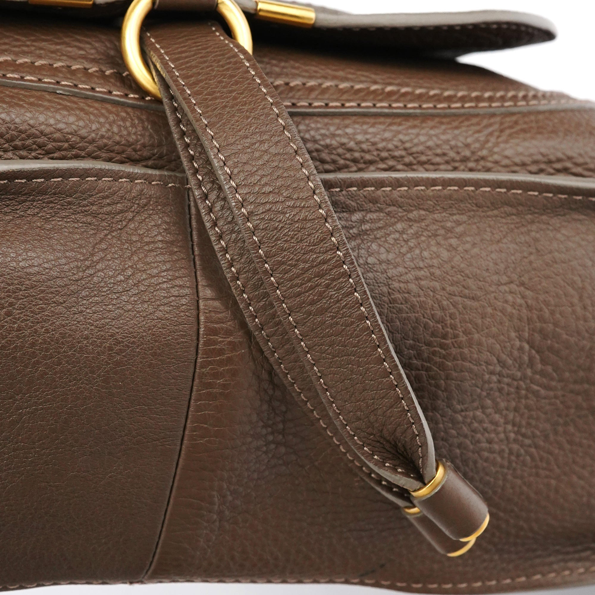 Chloe Light Brown Leather Marcie Shoulder Bag