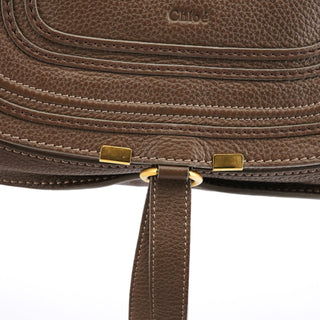 Chloe Light Brown Leather Marcie Shoulder Bag