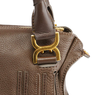 Chloe Light Brown Leather Marcie Shoulder Bag