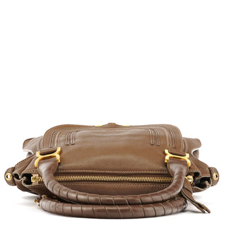 Chloe Light Brown Leather Marcie Shoulder Bag
