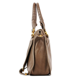 Chloe Light Brown Leather Marcie Shoulder Bag
