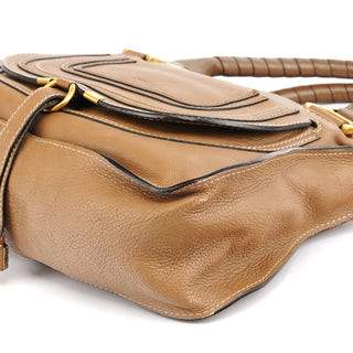 Chloe Light Brown Leather Marcie Shoulder Bag