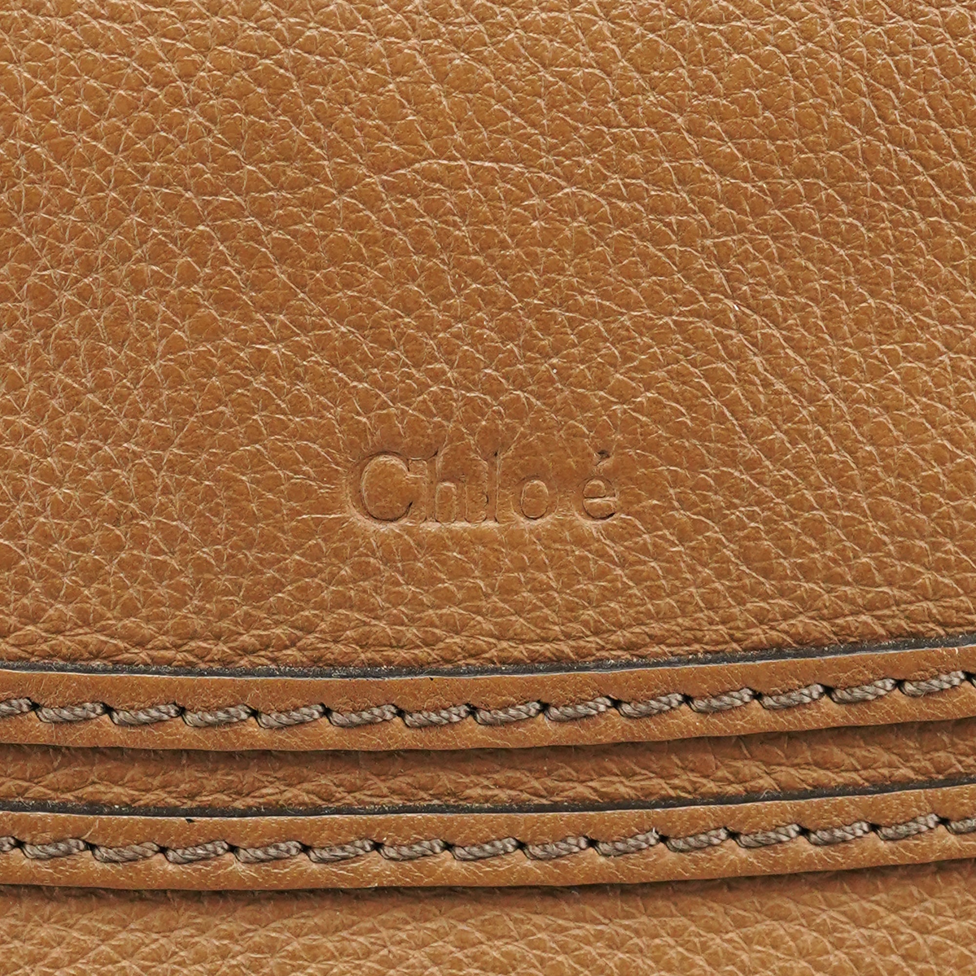 Chloe Light Brown Leather Marcie Shoulder Bag