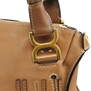 Chloe Light Brown Leather Marcie Shoulder Bag