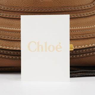 Chloe Light Brown Leather Marcie Shoulder Bag