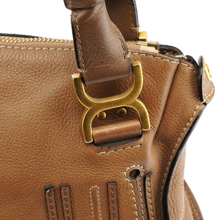 Chloe Light Brown Leather Marcie Shoulder Bag