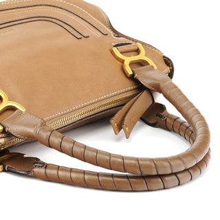 Chloe Light Brown Leather Marcie Shoulder Bag
