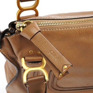 Chloe Light Brown Leather Marcie Shoulder Bag