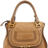 Chloe Light Brown Leather Marcie Shoulder Bag